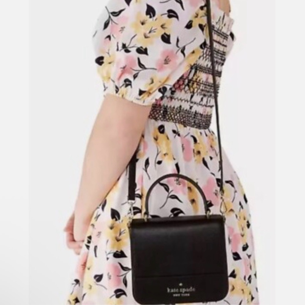 🔥LOW START Kate Spade Staci Square Saffiano Leather crossbody (NEW) - Picture 3 of 14